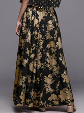 Printed Flared Maxi Skirt-AHSKCRSP-15032